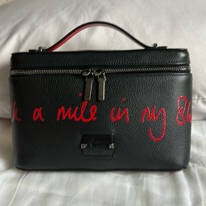 Christian Louboutin Walk A Mile In My Shoes Kypipouch Zippered Leather Vanity
